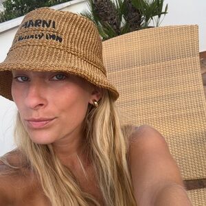 Brown Marni No Vacancy Inn Edition Embroidered Bucket Hat